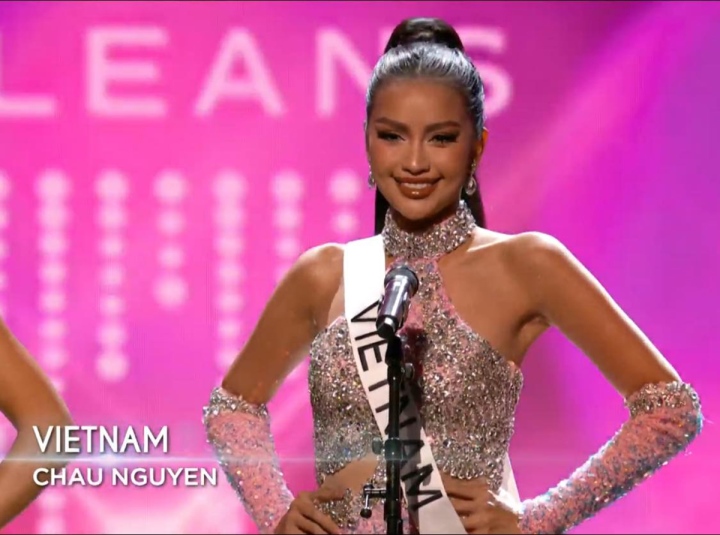 Ngọc Châu khoe cơ bụng nóng bỏng tại bán kết Miss Universe 2022 - 1