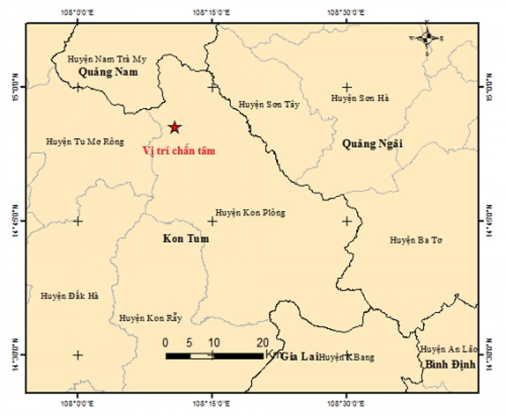 Liên tiếp 2 trận động đất xảy ra tại Kon Tum - 1